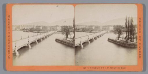 View of Geneva, with the Pont du Mont-Blanc in the foreground