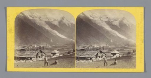 View of Chamonix, with the Mont Blanc in the background
