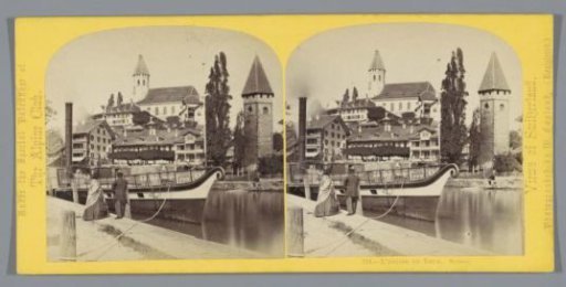 Quay of Thun, with the City Church in the background
