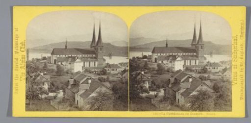 View of the St. Leodegar Church in Lucerne