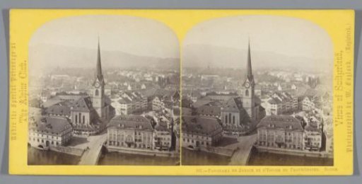 View of Zurich, with the Fraumünster Church in the foreground