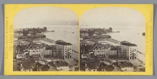 View of Zurich, with Lake Zurich in the background