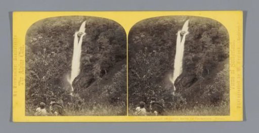 View of a waterfall near Chamonix