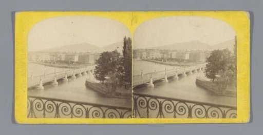 View of Geneva, with the Pont du Mont-Blanc in the foreground