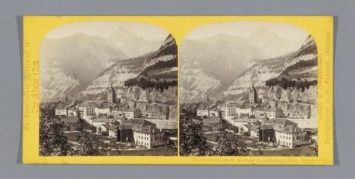 View of Saint-Maurice, with the Dents du Midi in the background