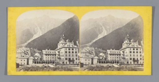 View of hotels in Chamonix