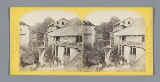 View of a waterfall in Aix-les-Bains