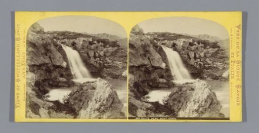 View of a waterfall near the Col du Mont Cenis