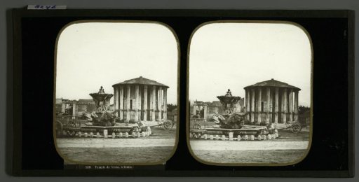 View of the Temple of Vesta in Rome