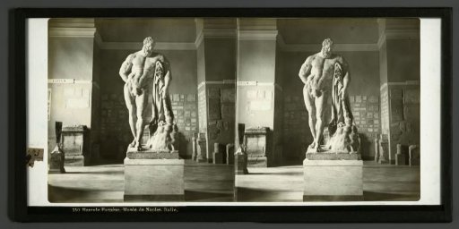 Sculpture of the Farnese Hercules in the Museo Nazionale in Naples, Italy