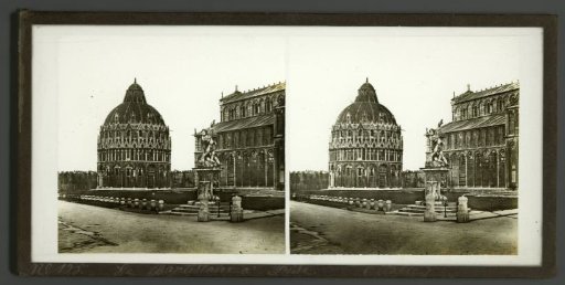 View of the Baptistery in Pisa, Italy