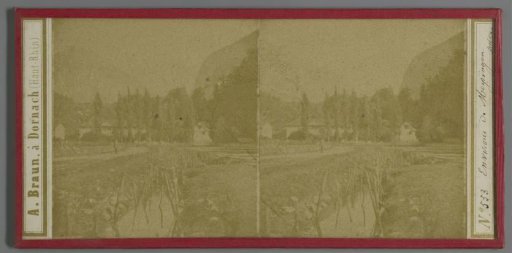 Landscape with buildings in the vicinity of Meiringen, Switzerland
