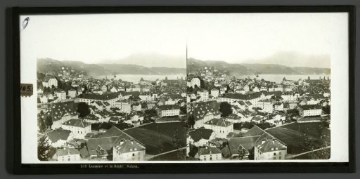 View of Lucerne and the Rigi in Switzerland
