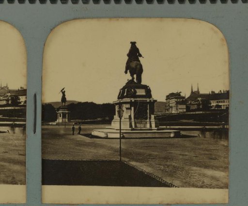 Equestrian statues of Archduke Charles and Eugene of Savoy on the Heldenplatz in Vienna