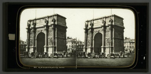 View of the Porte d'Aix in Marseille, France