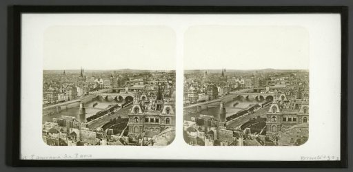 View of Paris with the Louvre and the Arc de Triomphe