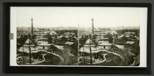 View of Paris with buildings of the World Exhibition of 1867 in Paris