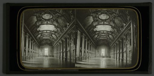 View of the Galerie d'Apollon in the Musée du Louvre in Paris, France