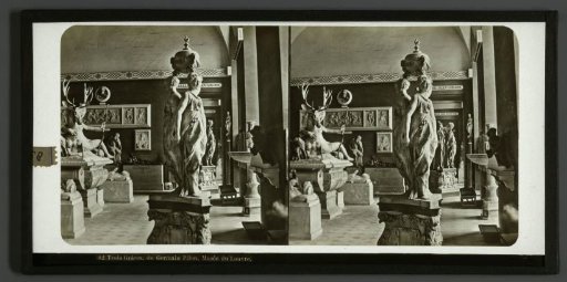 Sculpture of the Three Graces by Germain Pilon in the Musée du Louvre in Paris, France