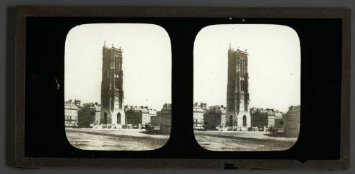 View of the Tour Saint-Jacques in Paris, France