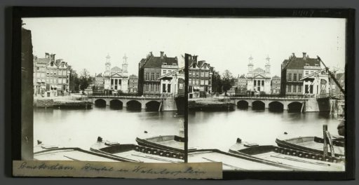 View of the Amstel, with the Moses and Aaron Church in the distance