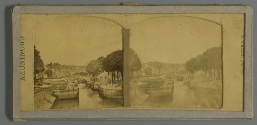 View of a harbour in Groningen