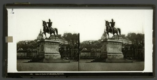 Equestrian statue of Charles XIV John of Sweden on the Karl Johans Torg in Stockholm