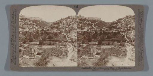 View of the Kidron Valley and the Village of Siloam, near Jerusalem