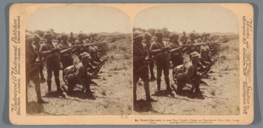 Scene of British soldiers in formation in Noupoort, 13 December