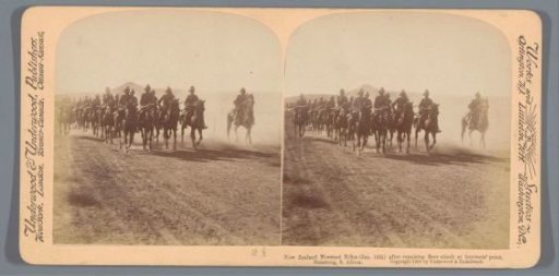 The New Zealand Mounted Rifles after warding off a Boer attack in Rensburg, 15 January