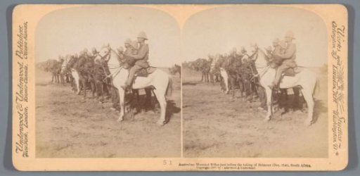 Australian soldiers on horseback at Belmont, 31 December