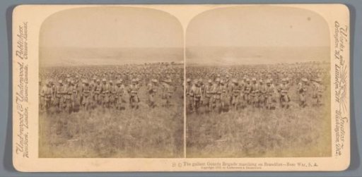 British soldiers marching towards Brandfort, South Africa