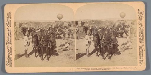 The army of Lord Roberts (Frederick Sleigh Roberts) marches towards Johannesburg