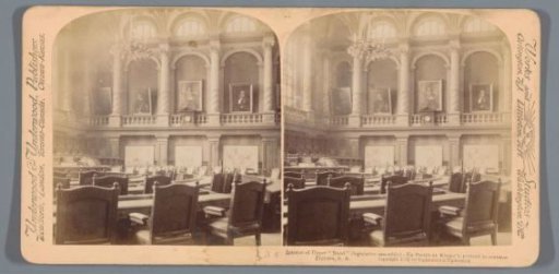 View of the interior of the legislative assembly in Pretoria, South Africa