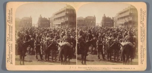 View of a square in Pretoria with Boer prisoners of war