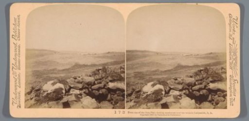 View of a military camp near Ladysmith, seen from a spot from which shooting took place during the Second Boer War