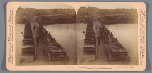 View of a pontoon bridge in South Africa