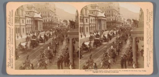 Regiment South African Light Horse in Adderley Street in Cape Town