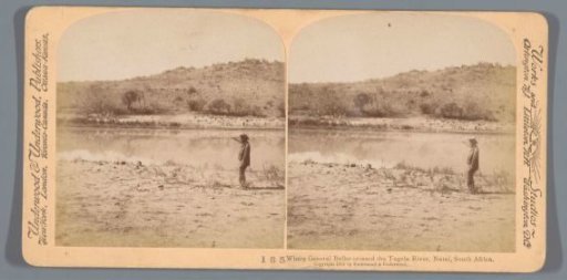 View of the spot where General Sir Redvers Henry Buller crossed the Tugela river in Natal, South Africa