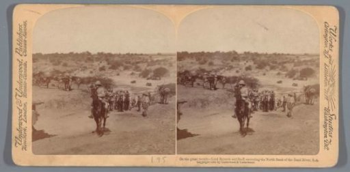 Frederick Sleigh Roberts with his staff on horseback in South Africa