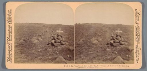 View of a cemetery on Spionkop in Natal