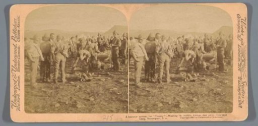 Soldiers in a camp in South Africa