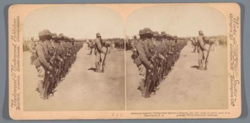 Australian soldiers in position for a march in South Africa