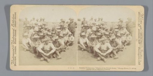 Volunteers from London for the British army near the Orange River, South Africa
