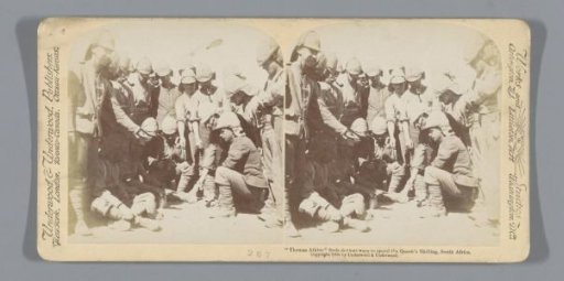 British soldiers entertaining themselves with games, South Africa