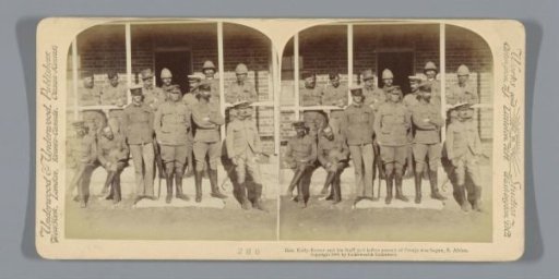 General Thomas Kelly-Kenny and his staff before the Battle of Paardeberg, South Africa