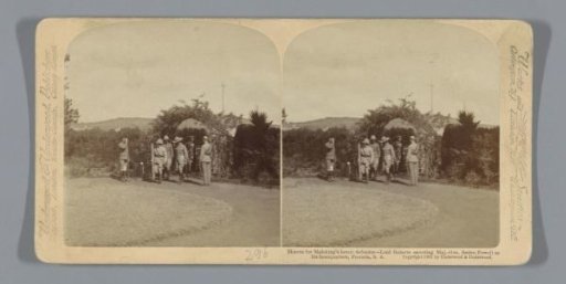 Lord Frederick Roberts escorting Major-General Robert Baden-Powell to headquarters in Pretoria