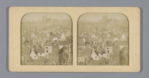 View of Brussels and the Cathedral of St. Michael and St. Gudula