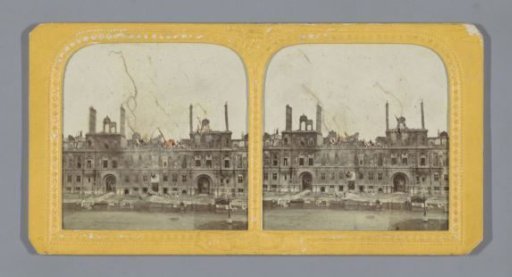 Paris City Hall on Fire, during the Paris Commune in 1871