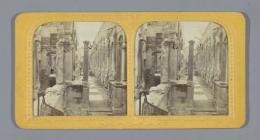 Ruins of the Chamber of Accounts in Paris during the Paris Commune in 1871
